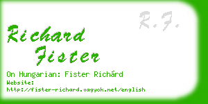 richard fister business card