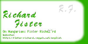 richard fister business card